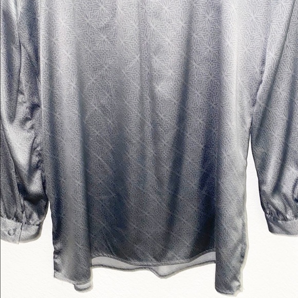 NY&Co Silver Square Neck Silky Patterned Blouse - Picture 10 of 10